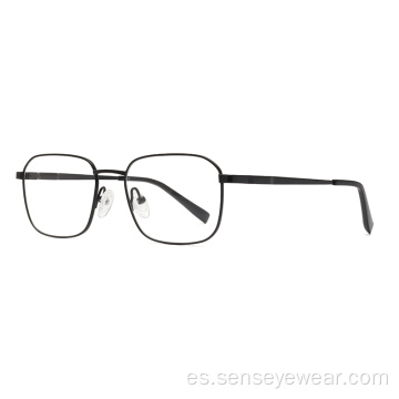 Gafas de marco de lentes ópticas de titanio cuadrado unisex